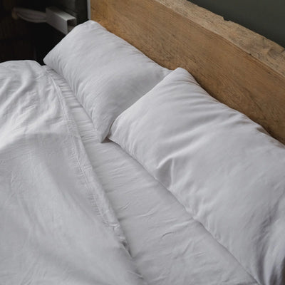 100% Linen Pillowcase Set in Optical White