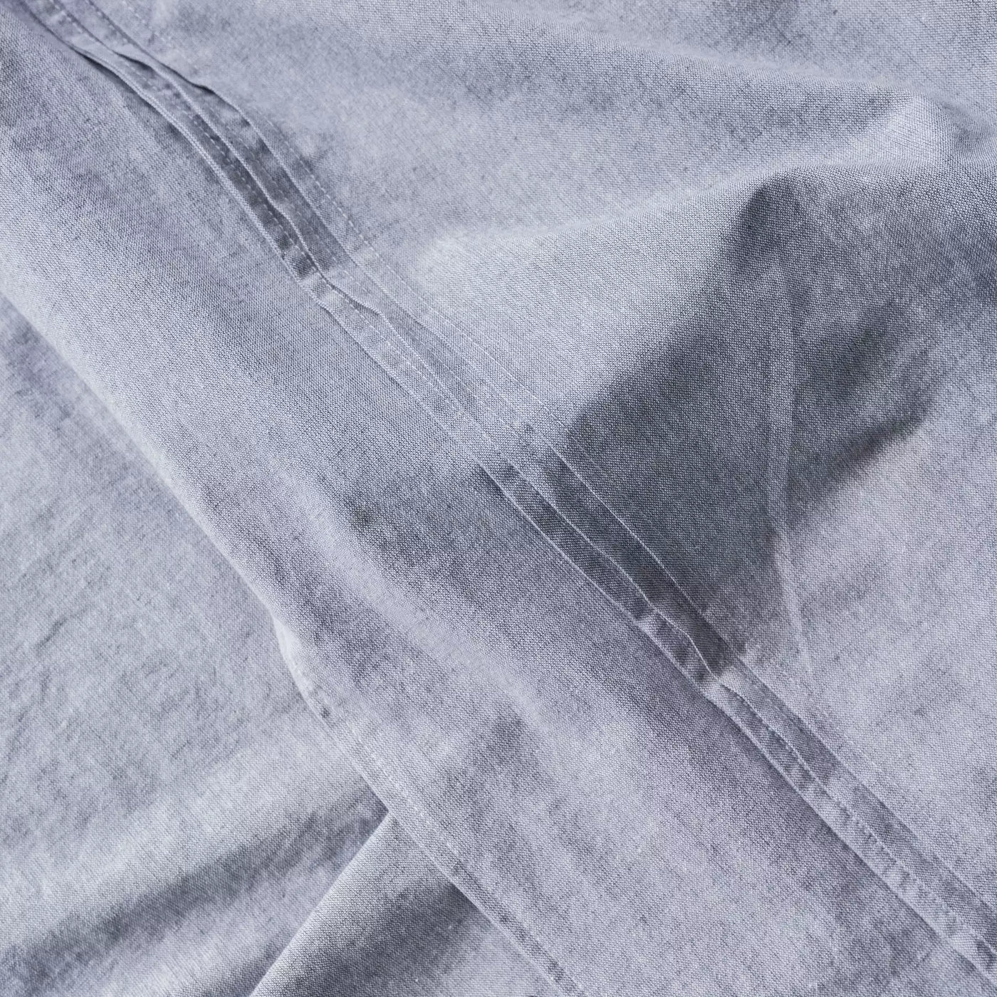 Juego de cama de lino y algodón con sábana plana 190x270 en Graphite Melange
