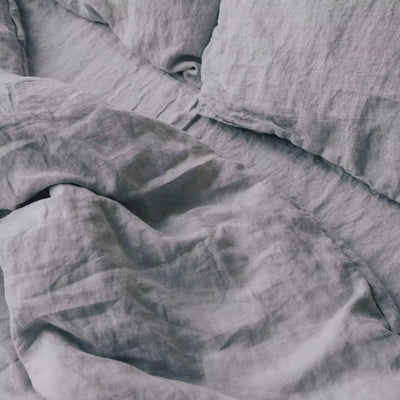 Add your Elegant Linen Bedding Set 200x200 in Grey 3