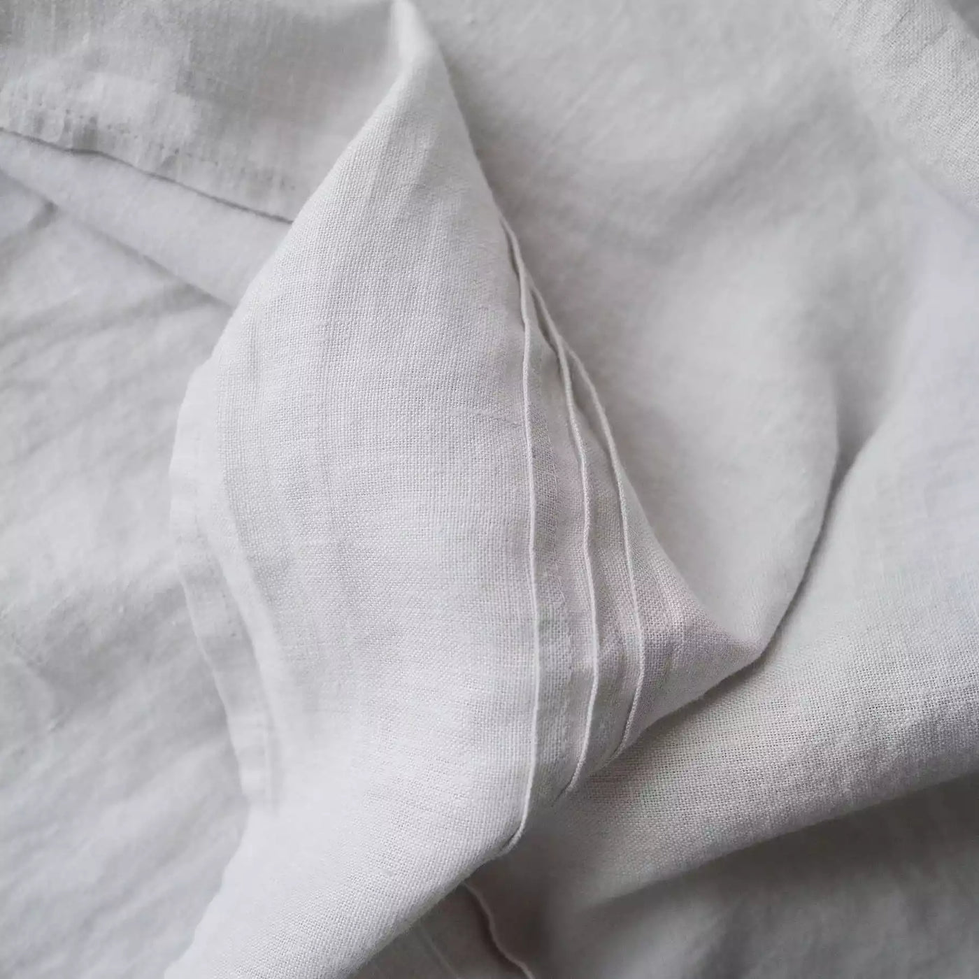 Linen bedding set with Flat sheet 240х270 in Grey