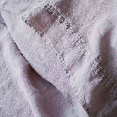 Linen Bedding set with Flat sheet 240x270 in Rose quartz