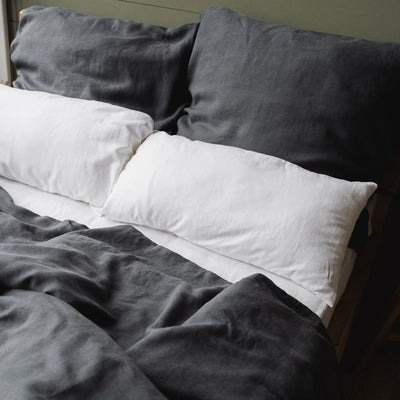Linen bedding set 140x200 in Graphite