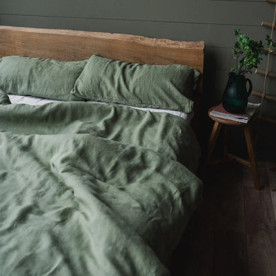Set di biancheria da letto in lino 135x200 in Olive