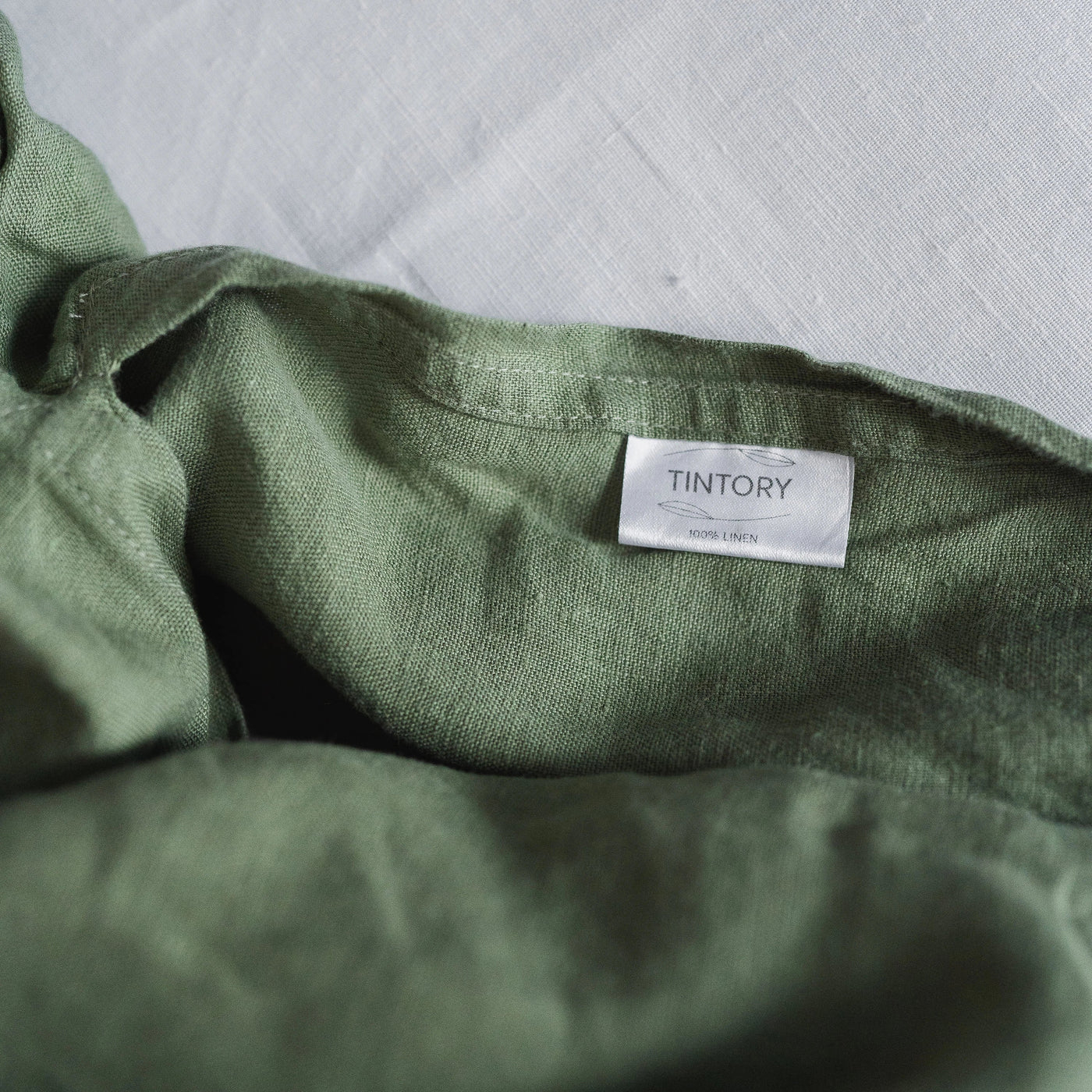 Linen bedding set 155x220 in Olive