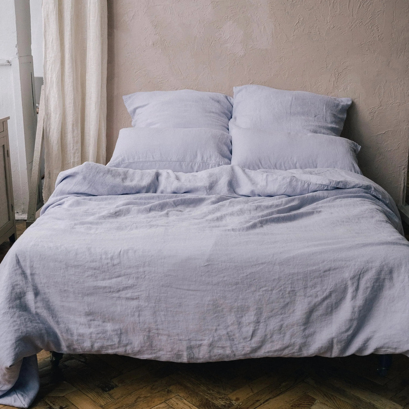 Buy Relaxed Linen Bedding Set 155x200 in Lavender Flower 2