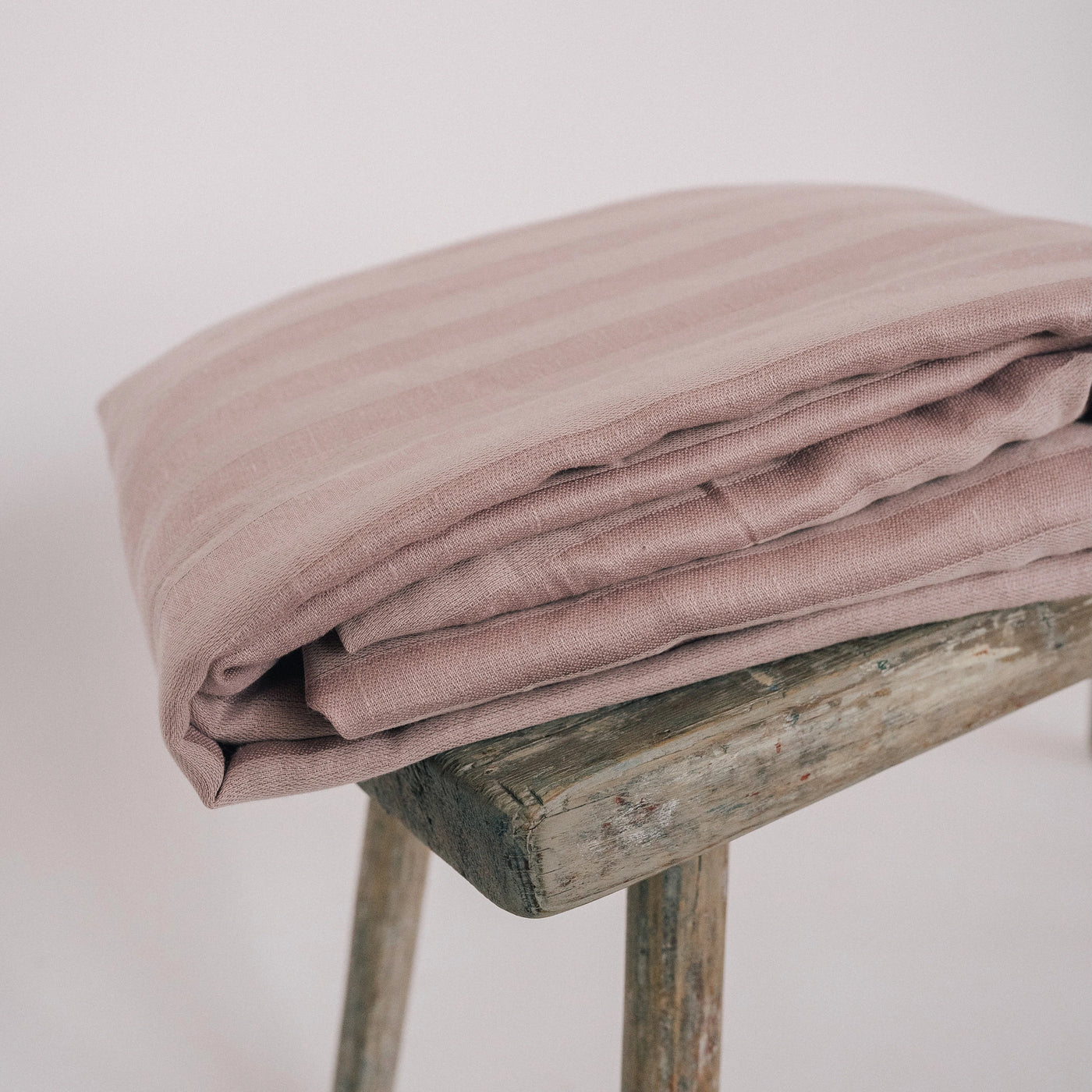 Acquista online il lenzuolo matrimoniale super soffice in lino e cotone a righe rosa 6