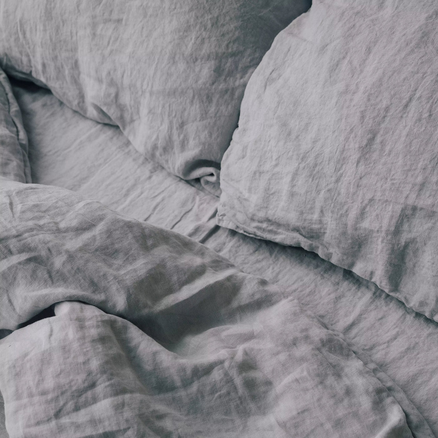 Check out Designer Linen Pillowcase Set in Grey 3