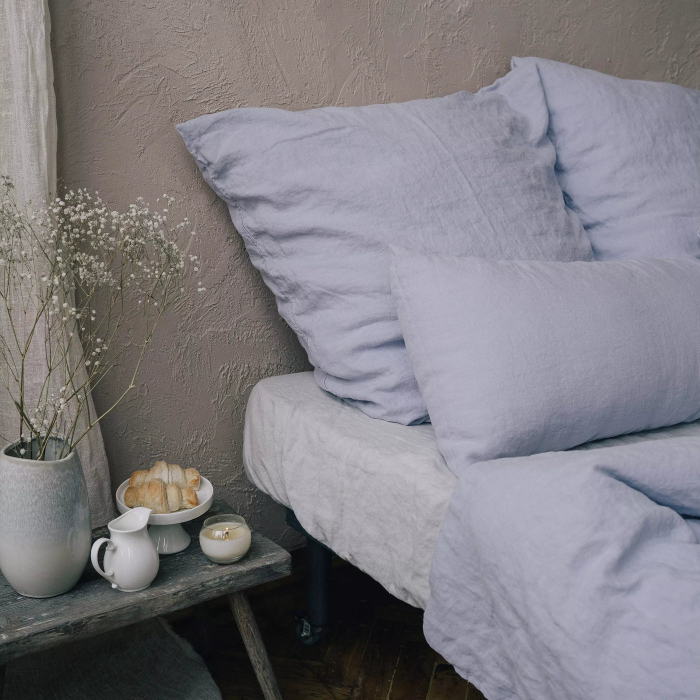 Erforscht Umweltfreundlich Lienen Kissenbezug Set Lavendel