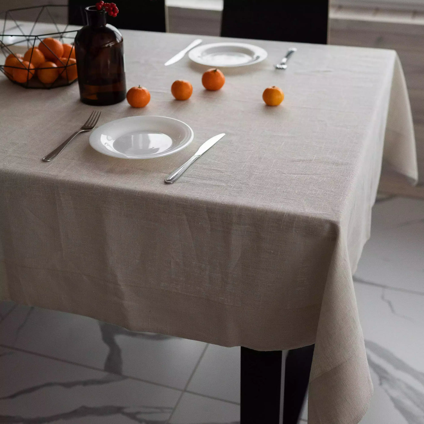 Buy online 100% Linen Tablecloth 140x180 Natural Linen Color 1