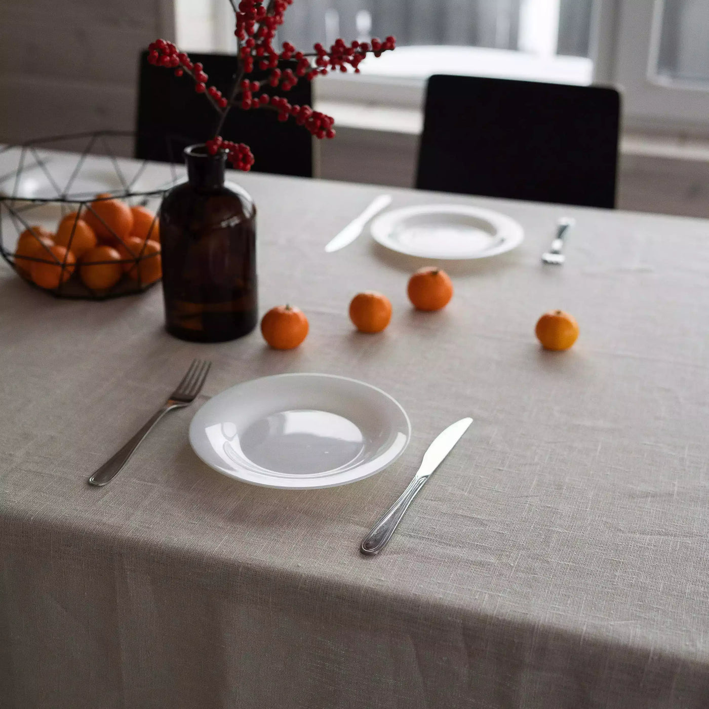 Buy online 100% Linen Tablecloth 140x180 Natural Linen Color 2