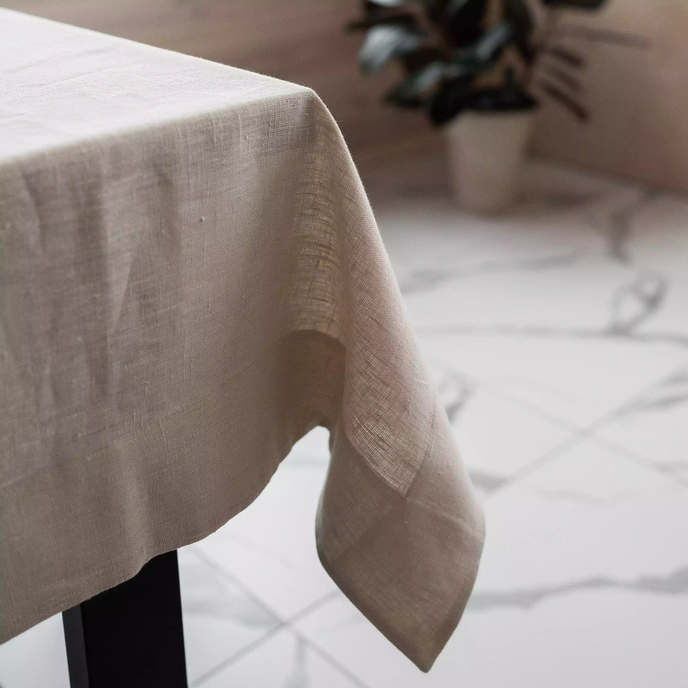 Buy online 100% Linen Tablecloth 140x180 Natural Linen Color 3