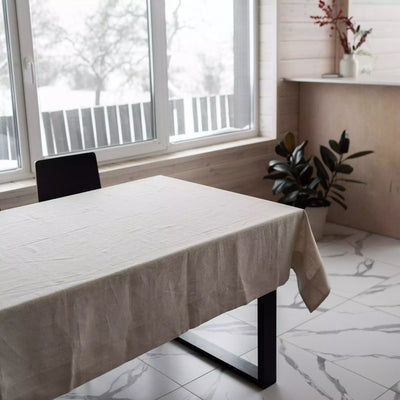 Buy online 100% Linen Tablecloth 140x180 Natural Linen Color 8