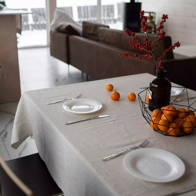 Buy online 100% Linen Tablecloth 140x180 Natural Linen Color