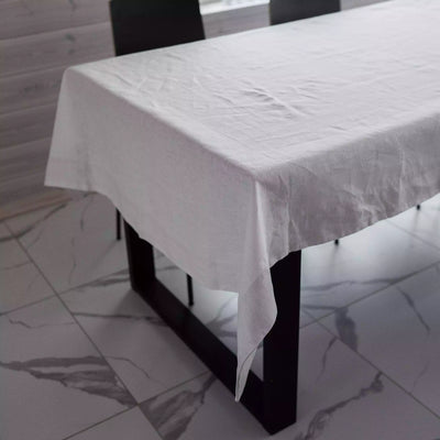 Discover 100% Linen Tablecloth 140x180 White Kamille 2