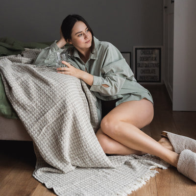 Find Premium Soft Blanket Grey Gerda at the Tintory Store 2