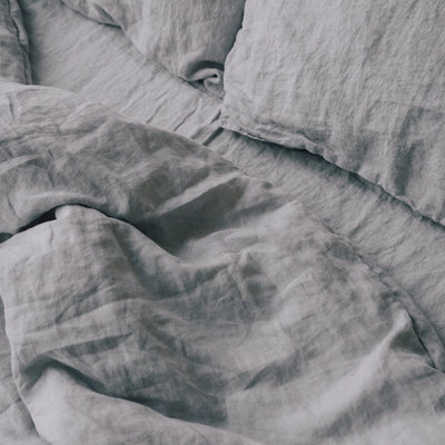 Buy Natural Linen Bedding Set 135x200 in Grey 3