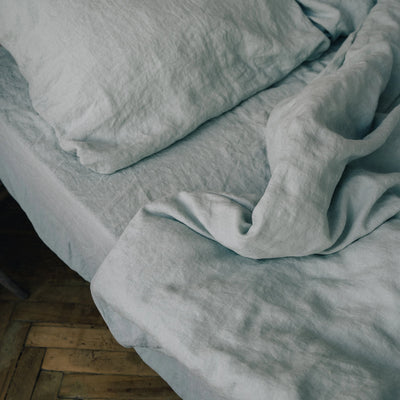 Linen bedding set 155x220 in Mint green