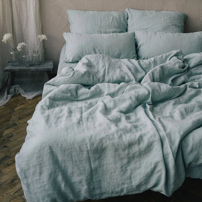 Buy online Gorgeous Linen Bedding Set 200x200 in Mint Green