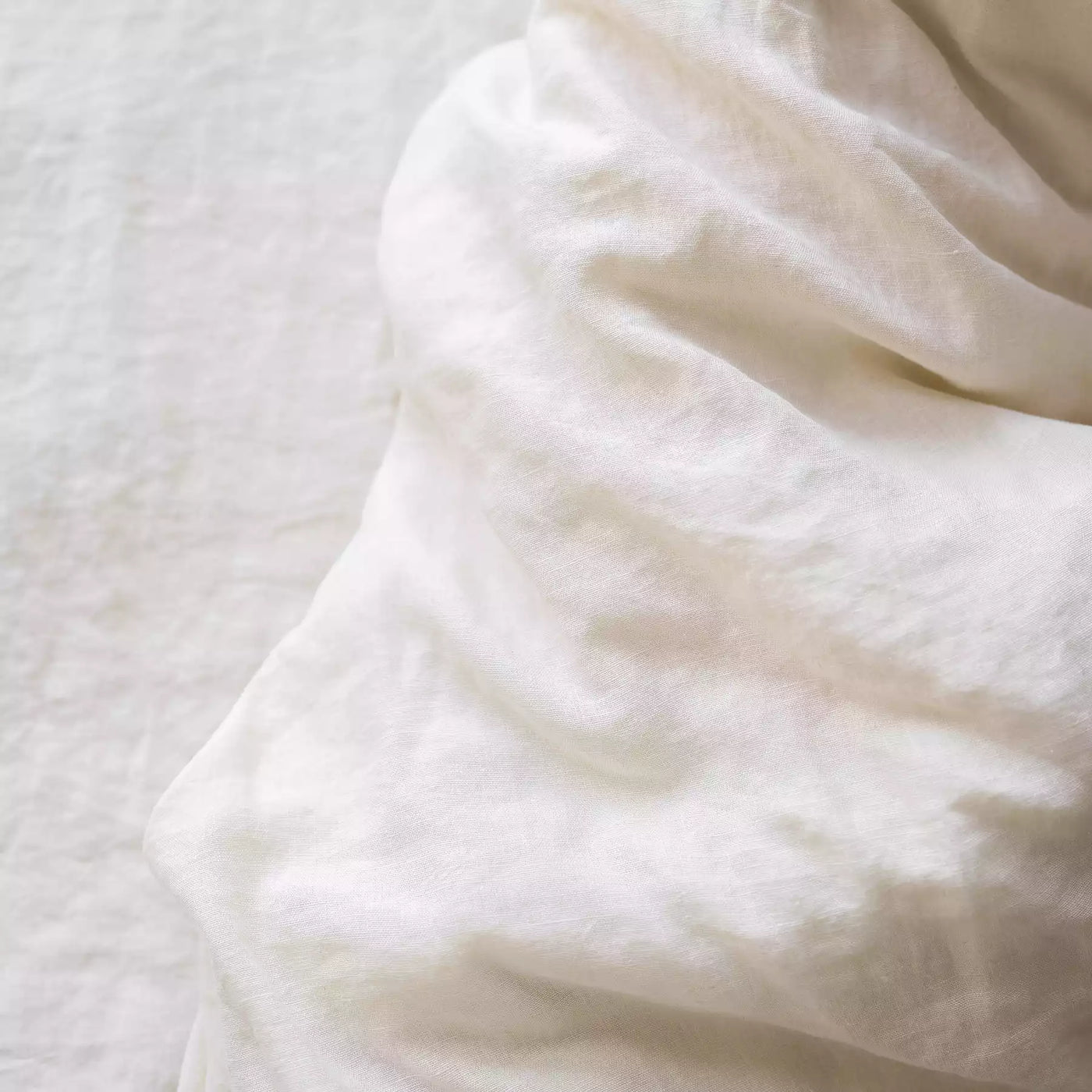 100% Linen Pillowcase Set in Vanilla cream