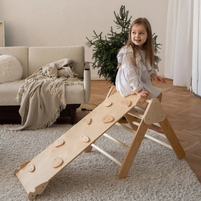 Kaufen Natürliches Montessori Kinder Handgefertigtes Holzrampen für Kletterdreieck 3